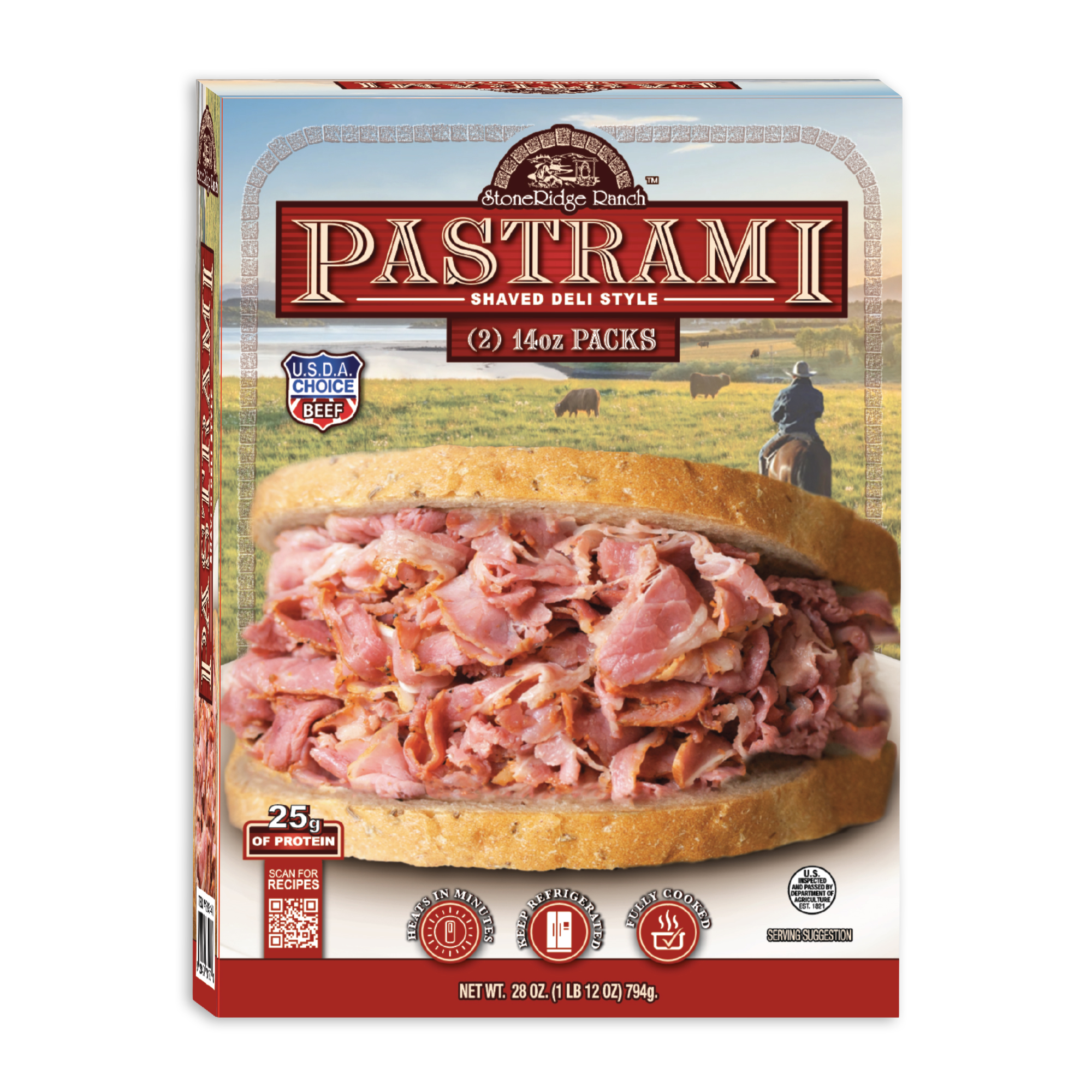 Stoneridge Ranch Shaved Pastrami 28oz club pack