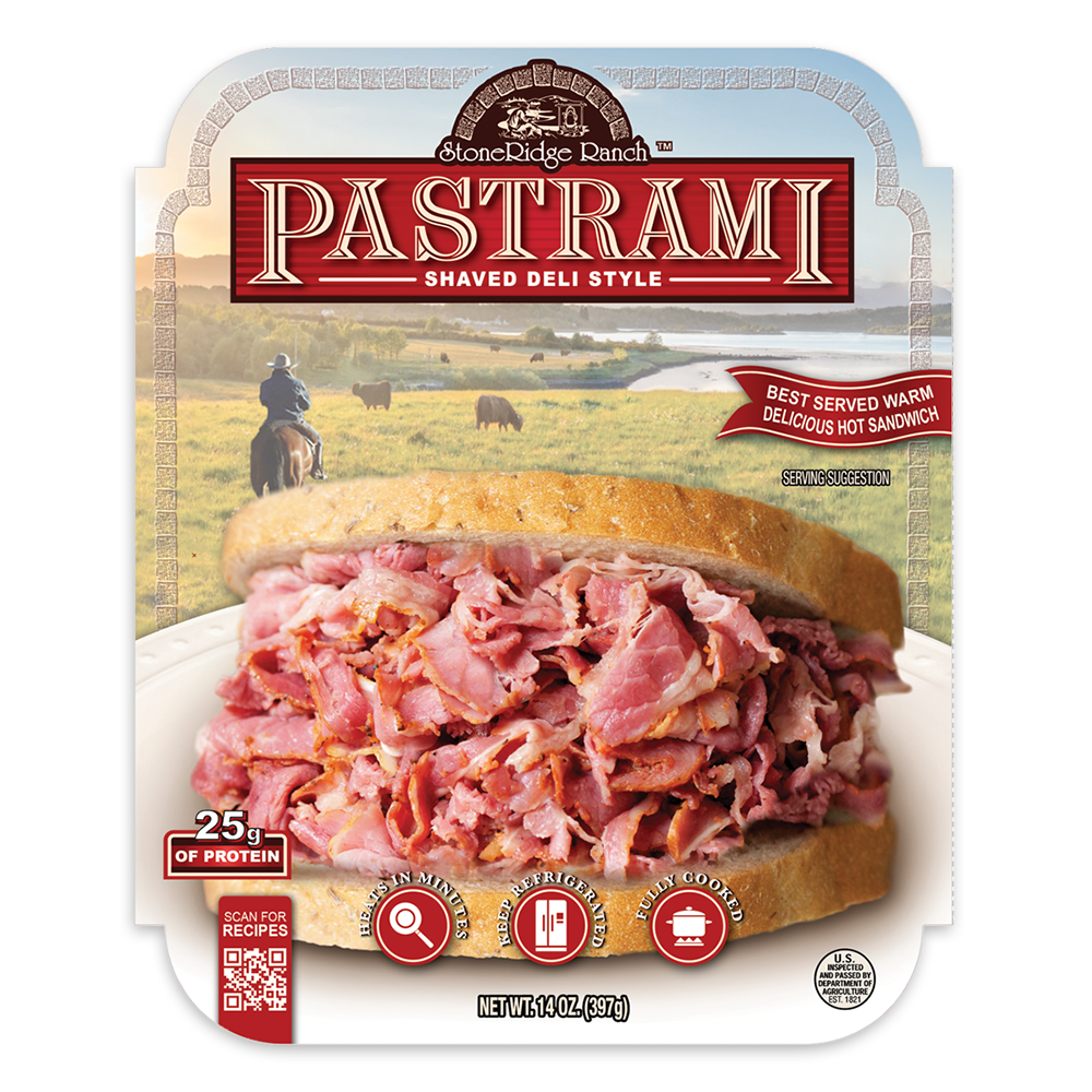 Stoneridge Ranch Shaved Pastrami 14oz tray pack